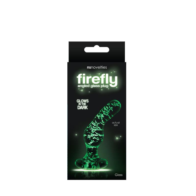 Firefly Glow in the Dark Glass Angled Butt Plug - Hamilton Park Electronics
