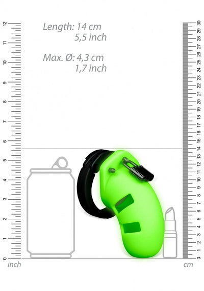 Glow in the Dark 3.5 Inch Chastity Cage - Hamilton Park Electronics