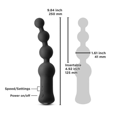 Vibrating Anal Beads Dimensions - Peepshow Toys