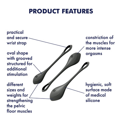 Satisfyer Yoni Power - 3-Piece Ben Wa Ball Kit - Hamilton Park Electronics