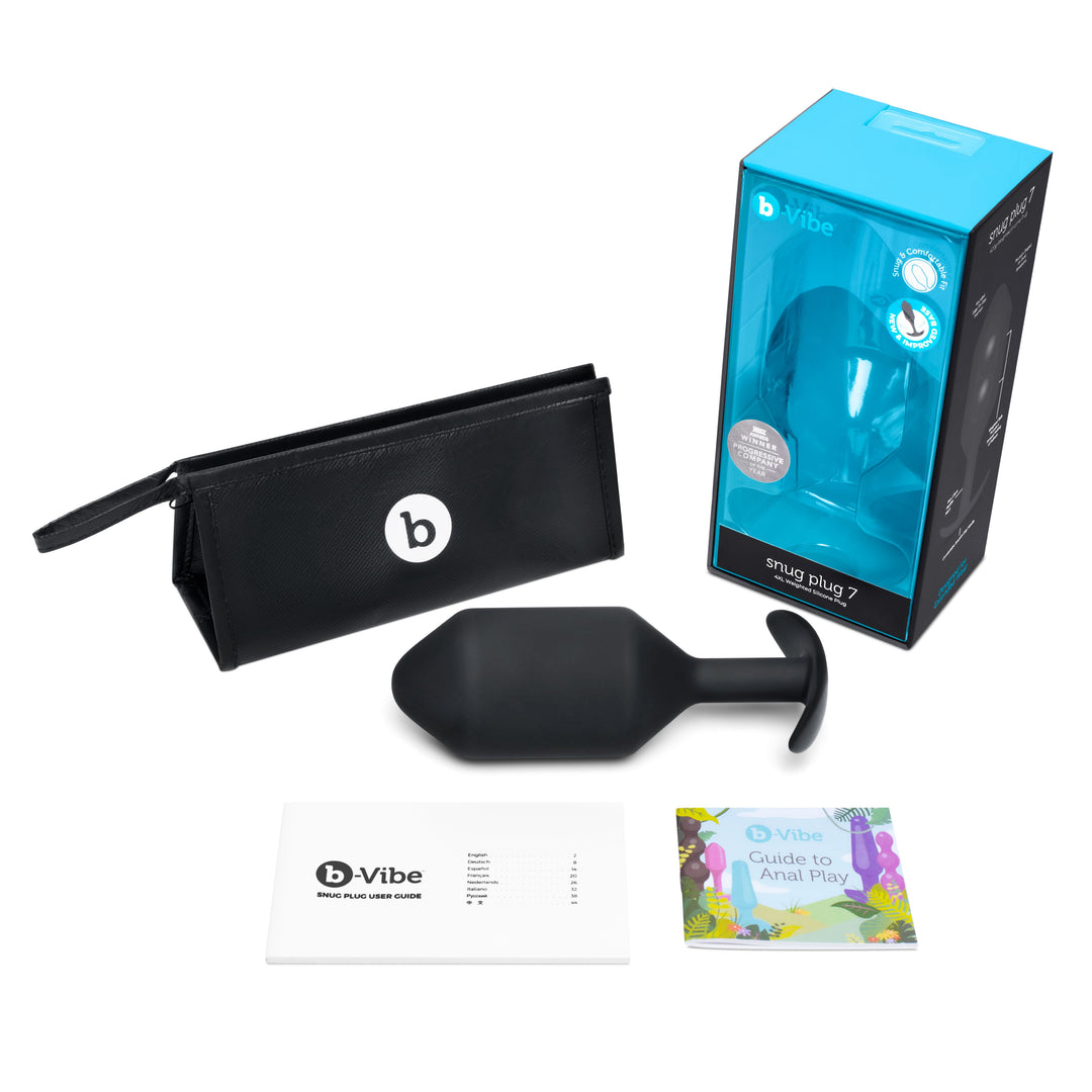 b-Vibe Snug Plug Weighted Silicone Butt Plugs - 7 Sizes Hamilton Park  Electronics