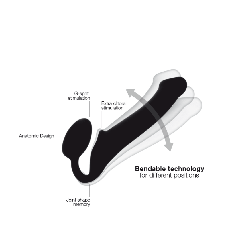Strap-On-Me Bendable Double Dildo bendable technology strapless dildo