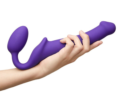Strap-On-Me Bendable Double Dildo purple, in hand