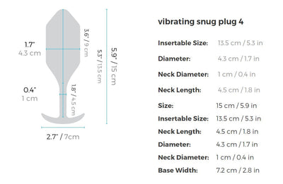 b-Vibe Vibrating Snug Plug Weighted Silicone Butt Plug - Hamilton Park Electronics