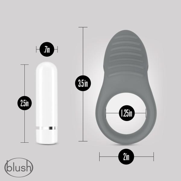 Blush Noje C1 Cock Ring with Rechargeable Vibrating Bullet - Hamilton Park Electronics