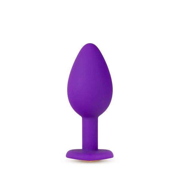 Blush Temptasia Bling Butt Plugs, Purple with Gold Gemstone - 3 Sizes - Hamilton Park Electronics