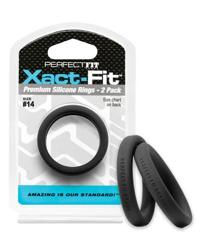 Perfect Fit Xact-Fit Silicone Cock Rings, 2-Packs, 14 Possible Sizes - Hamilton Park Electronics