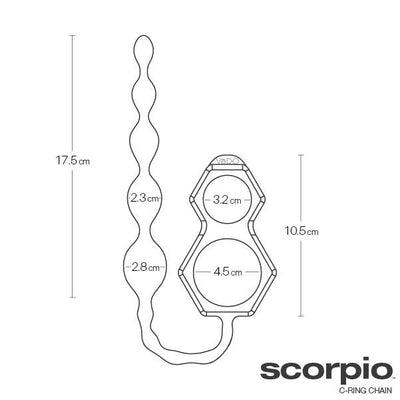 VeDo Scorpio Silicone Cock and Ball Rings with Anal Beads - Hamilton Park Electronics
