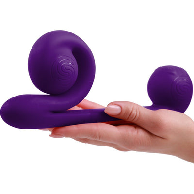 Purple Snail Vibe in human hand