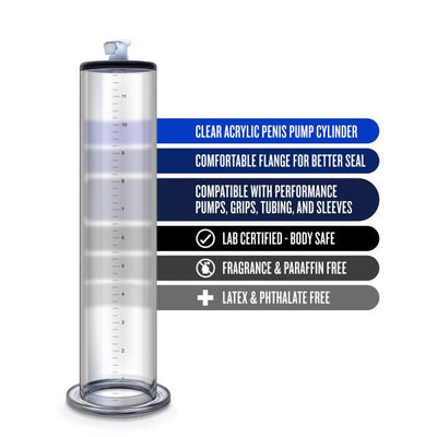Blush Performance Acrylic Penis Pump Cylinders - 5 Size Options - Hamilton Park Electronics