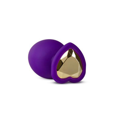 Blush Temptasia Bling Butt Plugs, Purple with Gold Gemstone - 3 Sizes - Hamilton Park Electronics
